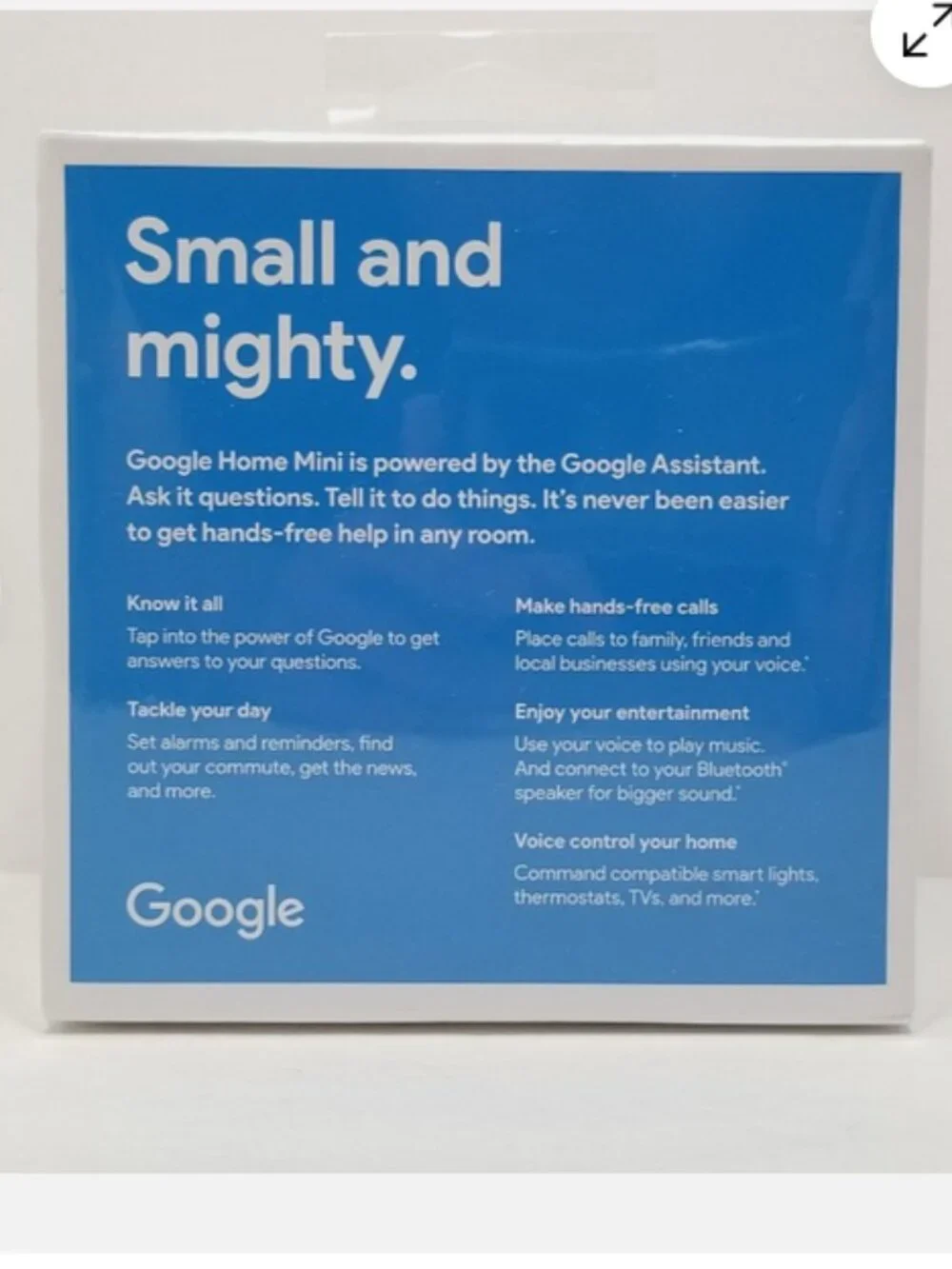 Google Home Mini Smart Speaker w/Google Assistant (GA00210-US) 6961E1M